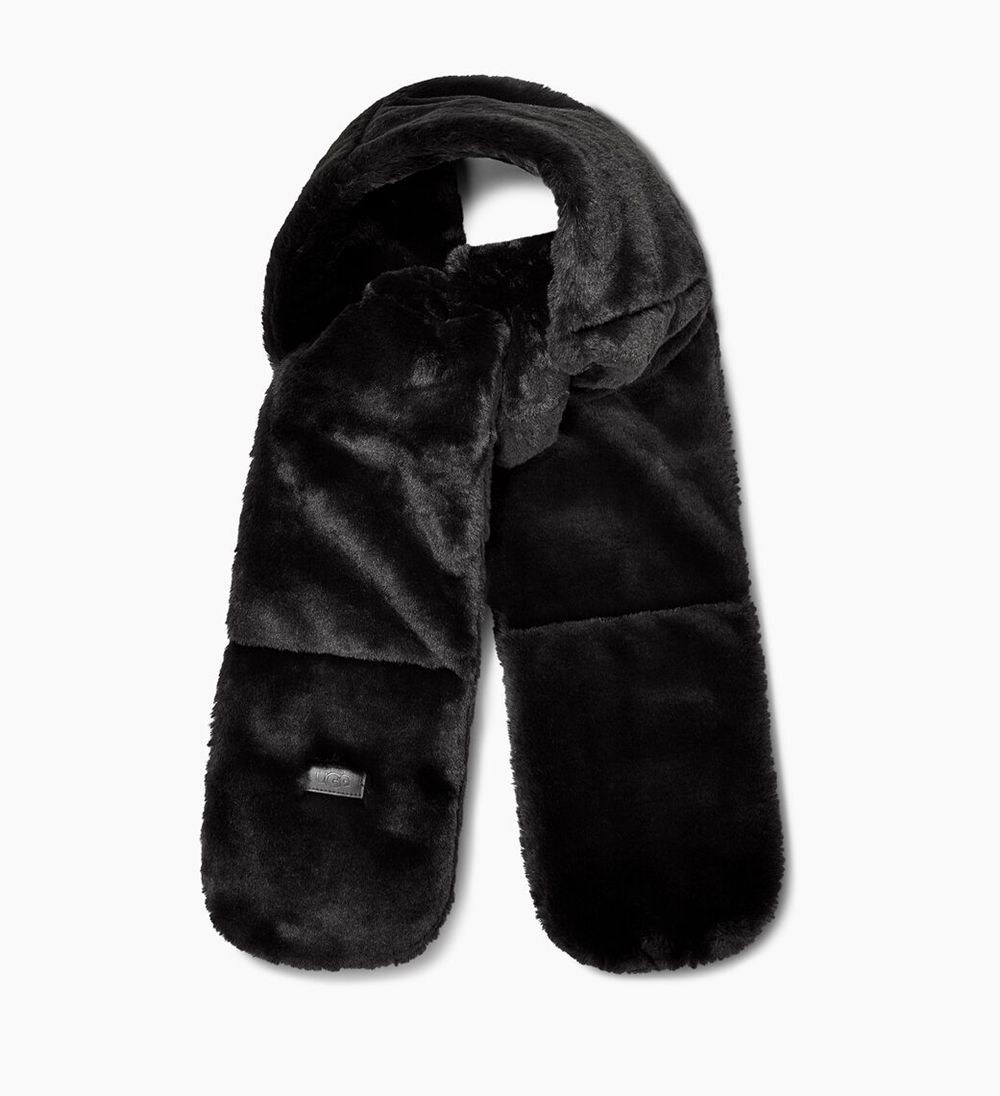 Ugg Scarfs Canada - Ugg Women's Faux Fur Oblong Black